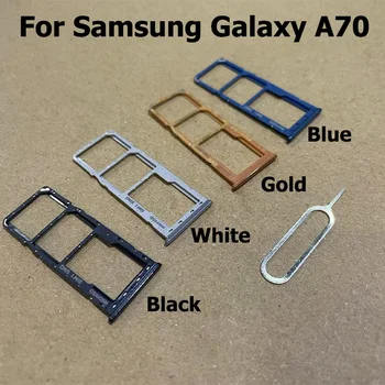 Sım SD Kart Tepsi Samsung Galaxy A70 Orijinal Yeni SIM Adaptörü Çip Tutucu Yuvası Çekmece Parçaları + Aracı