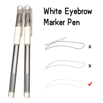 1 adet Beyaz Cerrahi Cilt Dövme İşaretleyici Kalem Microblading Kalıcı Makyaj Aksesuarları Kaş işaretleyici kalem Dudak PMU Aracı