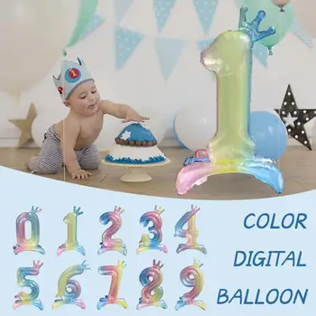 Yeni Renk 32 İnç Dijital Balon Doğum Günü Partisi Dekorasyon Sahne Festivali Renk Töreni Bal Odası Düzeni Balon Dijital Biz S7I7