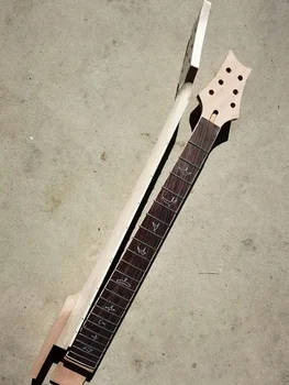 1 Adet Yeni Gitar Boyun 22 Fret 24.75 İnç Gülağacı Klavye Seti Topuk Kuş Kakma Yüksek Kaliteli Gitar Değiştirme DIY Projesi