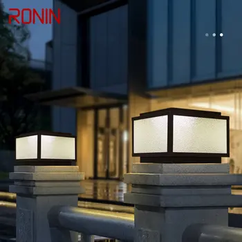 RONİN Açık Güneş direk lambası LED Yaratıcı kare sütun ışıkları Su geçirmez IP65 Ev Villa Otel Sundurma Avlu