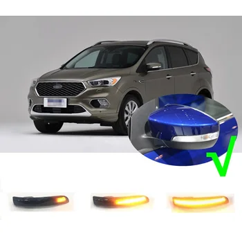 Ford Kuga için uygun II DM2 Van Escape EcoSport 2012-2019 Dinamik LED Flaşör Gösterge Yan Ayna Dönüş İşık Sinyal Tekrarlayıcı