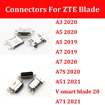 ZTE A7 2019 A7S 2020 A5 2020 V Akıllı Bıçak 20 A3 2020 mikro usb şarj portu Konektörü Şarj jak soketi Fiş Dock Onarım
