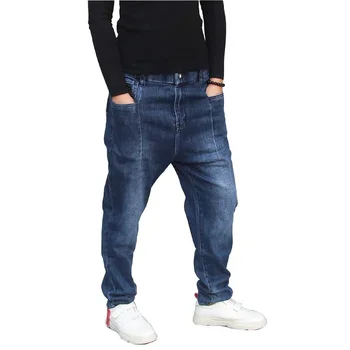 Moda Harem kot Erkekler rahat Kot pantolon Gevşek Baggy Pantolon Streetwear Hiphop Giyim