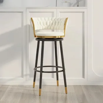 Deri yemek sandalyeleri Oturma Odası Accent Ergonomik Modern Açık Mutfak Yemek Sandalyesi Otel Fauteuils De Salon Lüks Mobilya