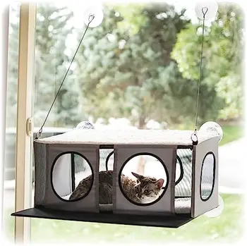 Evcil Hayvan Ürünleri EZ Montaj Çatı Katı Pencere Eşiği Kedi Yatağı, Pencere için Kedi Hamak Kedi Levrek Kedi Rafı, Lar için sağlam Kedi Pencere Levrek