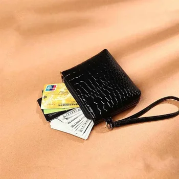Pu bozuk para cüzdanı Cüzdan Kadın Anahtar kart tutucu Çanta Düz Renk Fermuar Kız Mini Para Para Kulaklık Tutucu Çanta Kılıfı