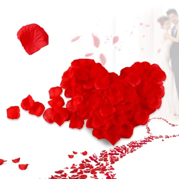 1000 Adet Yapay Sahte Gül Yaprakları Renkli Kırmızı Beyaz Altın Güller Petal Çiçekler Romantik Düğün Parti İyilik Dekorasyon
