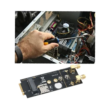 M. 2 (NGFF) anahtar B Adaptörü ile SİM Kart Yuvası ve 2XAntenna için 3G/4G / 5G Modülü Destekler 3042/3052 Tipi M. 2 Anahtar B Kart Boyutu