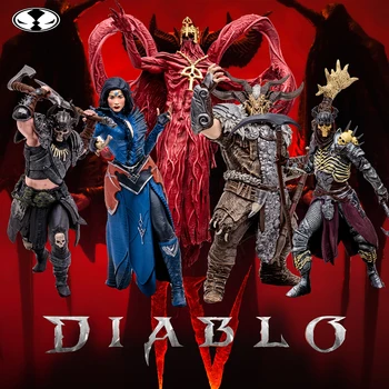 McFarlane Oyuncaklar Oyunu Diablo IV Kan Bishop Büyücü Büyücü Druid Barbar 1:12 Hareketli Aksiyon Figürleri Oyuncak Hediye Koleksiyonu