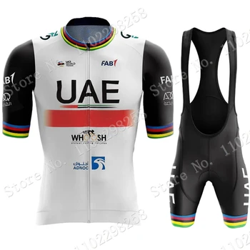 Dünya Şampiyonu Bisiklet Jersey Takımı 2023 Set Kısa Kollu Siyah Giyim Bisiklet Gömlek Takım Elbise Bisiklet Önlüğü Şort MTB Giyim Ropa