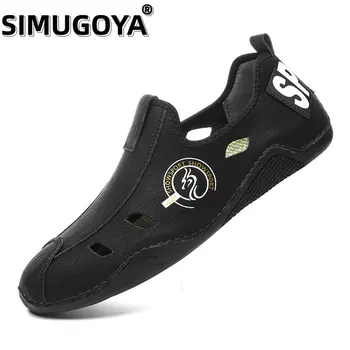 SIMUGOYA El Yapımı deri ayakkabı Erkekler gündelik ayakkabı sürüş ayakkabısı deri makosenler erkek ayakkabısı Sıcak Satış Moccasins Takım Ayakkabı 38-48