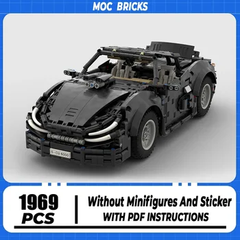 Moc yapı tuğlaları Araba Modeli Mini Supercar MK1 Teknoloji Modüler Spor Araba Blokları DIY Set Montaj noel hediyesi