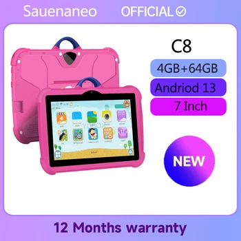 7 İnç Sauenaneo 5G WiFi Çocuk Tablet 4 GB RAM 64 GB ROM İçin Çalışma Eğitim Dört Çekirdekli Google Oyun çocuk Hediye Tablet 4000 mAh