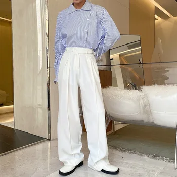 Ilkbahar Yaz Ayak Bileği Uzunlukta Pantolon Erkekler Ince Çalışma Koşu Sosyal resmi kıyafet Pantolon Erkek Marka Kore Tarzı Artı Boyutu V36
