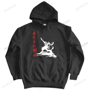 yeni geldi erkekler kazak bahar pamuk sıcak tutan kaban Rahat Rurouni Kenshin Samurai X Anime unisex Marka Komik baskılı hoodie