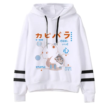 Kapibara hoodies kadınlar Kış streetwear japon 2023 Kapşonlu Gömlek kadın 90s çeker