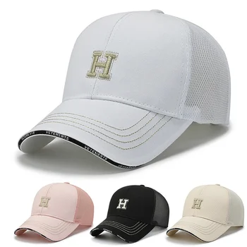 File şapka Yaz Genç Erkekler Ve Kadınlar Açık Güneşlik Şapka Yarım Örgü Nefes Serin Kap Moda beyzbol şapkası