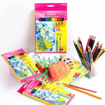 Makro 24/36 Renk Suda Çözünür Renkli Kalem profesyonel Çizim renkli kalemler Seti Boyama Sanat Malzemeleri lapices de colores