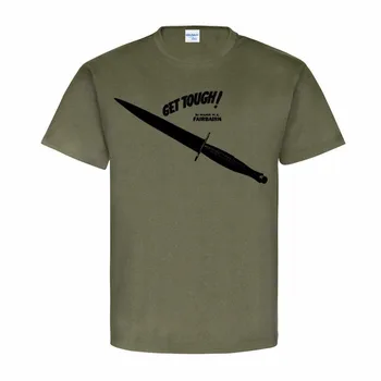 Erkekler Ünlü T Shirt Komik Olsun Zor F-S Mücadele Bıçak Yumruk Messer Büyük Fairbairn Komando Tee Gömlek Özel Yetişkin Genç Unisex