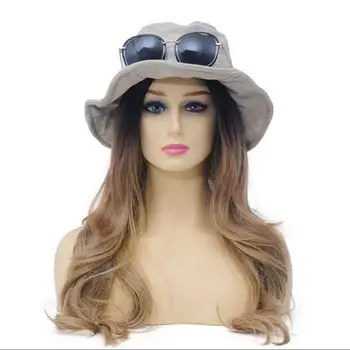 Kadın Manken Kafa Omuzlar ile PVC insan saçı peruk Modeli Pencere Ekran Şapka Aksesuarları Çekim Sahne