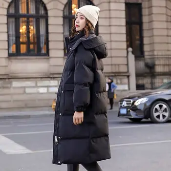 Moda kadın Katı Büyük Cep Kapşonlu Ceketler Casual Uzun Parka Sonbahar Kış Gevşek Stand-up Yaka Kirpi Kadın Ceket A11