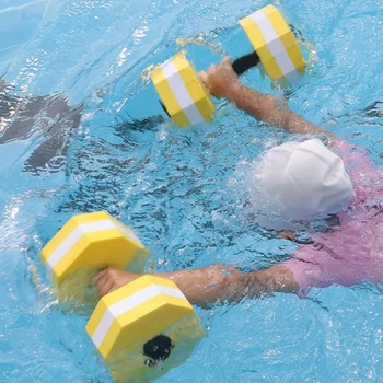 Spor Yüksek Yoğunluklu EVA Köpük Dambıl Seti Aqua Fitness Halter Su fitness ekipmanları Havuz Aerobik, Terapi Fitness