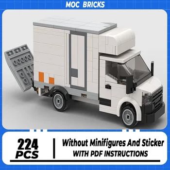 Moc yapı tuğlaları Kentsel Tamir Soğutmalı Van Modeli Teknoloji Modüler Blokları Hediye Noel Araba Oyuncak DIY Setleri Montaj