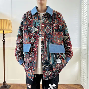 Hip Hop Streetwear erkek İlkbahar Sonbahar Pamuk Ceketler Casual Harajuku Gevşek Mont Gençlik Rüzgarlık Artı Boyutu M-4XL Üstleri Giysi
