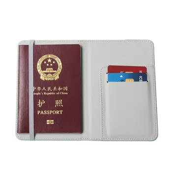 Süblimasyon Pasaport Tutucu Kapak Boş Seyahat Pasaport Tutucu Cüzdan Kapak Pasaport Kredi Kartları Biniş Kartları Organizatör