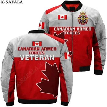 Kanada Ordusu Kanada Veteran 3D Bombacı Ceketler fermuarlı ceket Rahat Kalın Ceket Unisex Harajuku Erkekler Kadınlar Streetwea-6