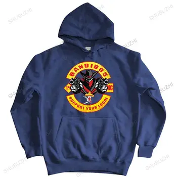 Moda marka kazak erkek gevşek hoodies Bandidos Destek Yerel Komik siyah sıcak tutan kaban Üst Pamuk Marka rahat hoody