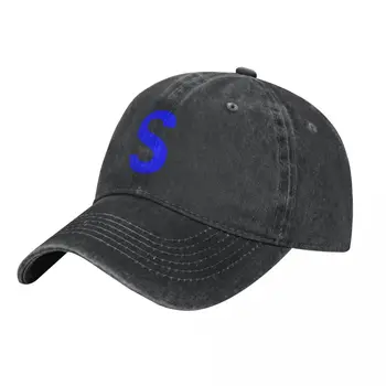 Mavi S beyzbol şapkası Popüler Logo Spor Sıcak Satış Yıkanmış Hip Hop Şapka Çift Moda Baskı Yıkanmış Snapback Kap