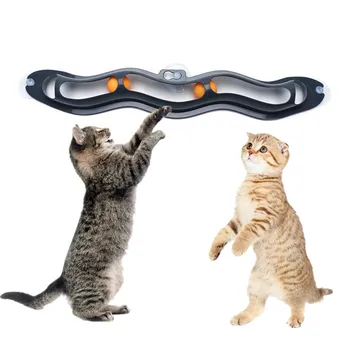 Yeni Pet Kedi Parça Haddeleme Topu Oyuncak İnteraktif Pet Oyun Oyuncak Topları Pencere Kapı Emme Parça Pet Eğitim Topu Oyuncaklar Kedi Köpek İçin