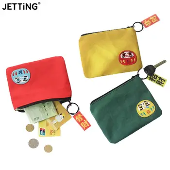 Japon Kadın Cüzdan Anahtarlık Çoklu Kart Pozisyonu Fermuarlı kart çantası Anahtarlık Küçük Cüzdan Bayan bozuk para cüzdanı Kolye Servet Servet