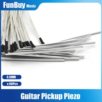 60 Adet Ultra Ince Gitar EQ Pickup Köprü Piezo Akustik Klasik Gitar Pickup Gümüş 0.9 MM Guitarra Aksesuarları