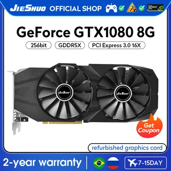 JIESHUO NVIDIA GeForce GTX 1080 8 GB Oyun Grafik Kartı GDDR5X 256bit PCI-E 3.0 gtx1080 8g bilgisayar masaüstü Video Ofis KAS RVN CFX