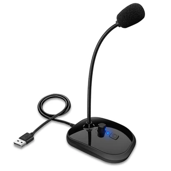 USB Tel Gooseneck Kondenser Masaüstü usb'li mikrofon Bilgisayar PC için Video Konferanslar Akış Toplantıları Dersler