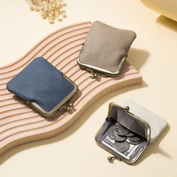 Deri Mini Çanta Küçük Kadınlar Yeni Avrupa ve Amerikan Moda Depolama Sikke Çanta Kart Çantası Taşınabilir Ruj Klip Çanta