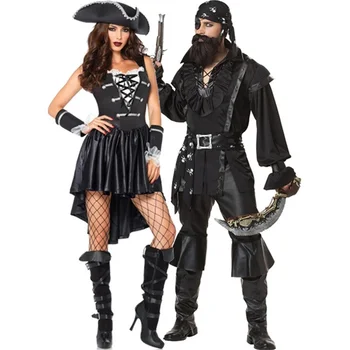 Karayip korsanları Rol Suit Cadılar Bayramı Karnaval Parti Korsan Kostüm Yetişkin Korsanlar Jack Sparrow Cosplay Kostüm