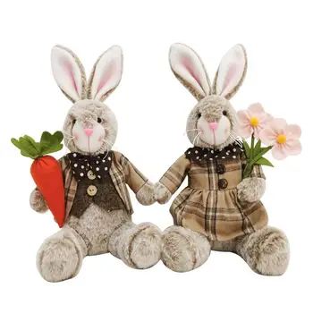 2024 paskalya tavşanı Heykelcik Simülasyon paskalya tavşanı Bebek Bahar Çiftlikleri Ev Dekor Süsleme Mutlu Paskalya Partisi Dekorasyon çocuklar hediye