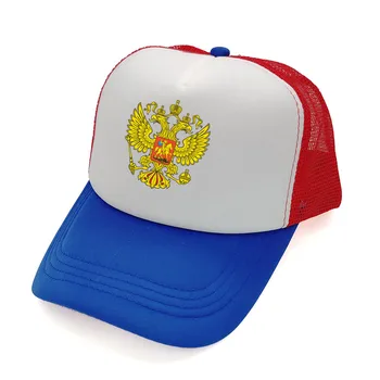 Yaz Ulusal Bayrak Rusya kamyon şoförü şapkası Erkekler Komik Şapka beyzbol şapkası Unisex Örgü Net Kapaklar