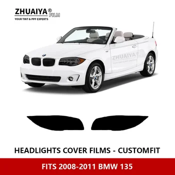BMW 135 2008-2011 için Araba Dış Far Anti-scratch PPF önceden kesilmiş koruyucu film Tamir filmi araba çıkartmaları Aksesuarları