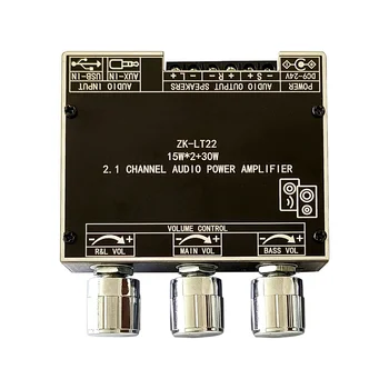ZK-LT22 5.1 Bluetooth güç amplifikatörü Kurulu Çift 15W 2.1 Kanal Amplifikatör Kurulu ile 30W Subwoofer Ses Kutusu