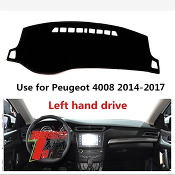 TAIJS Fabrika Klasik Polyester Elyaf Araba Dashboard Kapak İçin Peugeot 4008 2014-2017 Sol el sürücü
