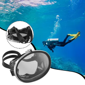 1 adet Dalış Gözlüğü HD Temperli Cam Dalış Maskesi Şnorkel Tüplü Ayna Yüzme Sörf Aksesuarları Sıvı Silikon 4mm Cam