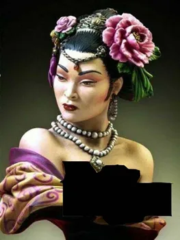 Yeni Demonte 1/10 antik Çin Bayan büstü Reçine Şekil Boyasız model seti
