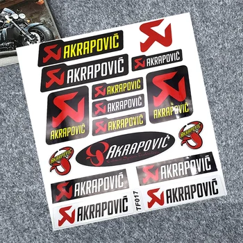 Yansıtıcı Motosiklet Çıkartmalar Akrapovic Logo Çıkartmaları Su Geçirmez Lazer Motosiklet Aksesuarları Ducati Honda Ktm Motosiklet
