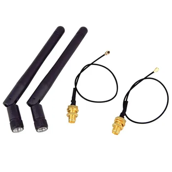 2 Adet / grup 2.4 GHz 3dBi WiFi 2.4 G Anten Anten RP-SMA Erkek Kablosuz Yönlendirici + PCI U. FL IPX RP SMA Erkek Pigtail Kablo