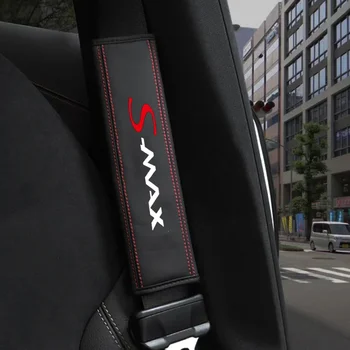 ford focus için bmax smax cmax 1 adet İnek Derisi Araba İç Emniyet Kemeri Koruyucu Kapak İçin araba Oto Aksesuarları